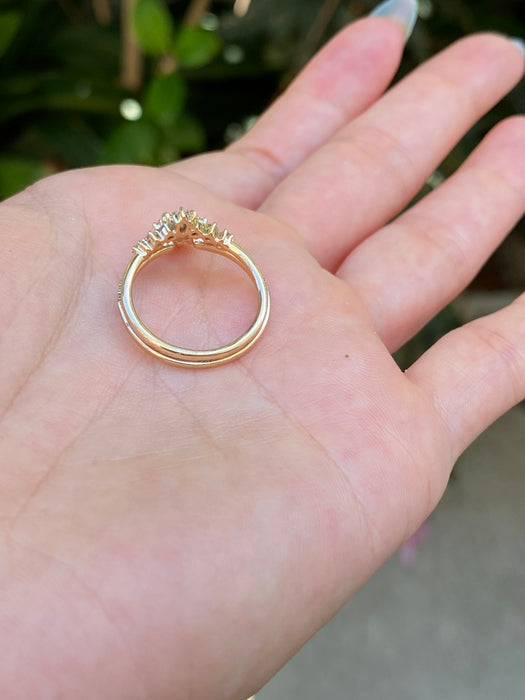 14k rose cut 1 carat Diamond ring size 6