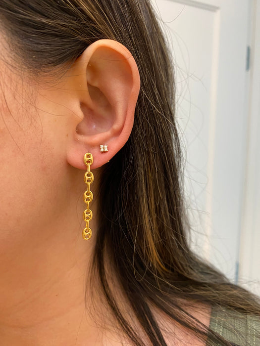 14k mariner puffy earrings