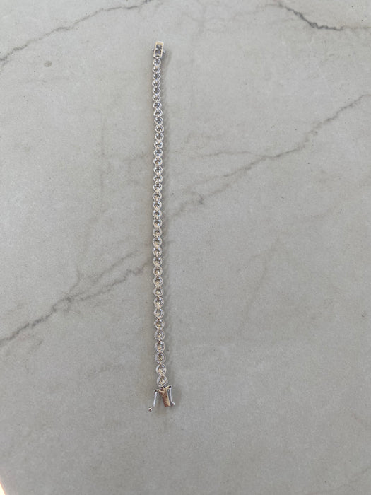 Platinum 900 4 Carat Natural Diamond Cupcake Bracelet