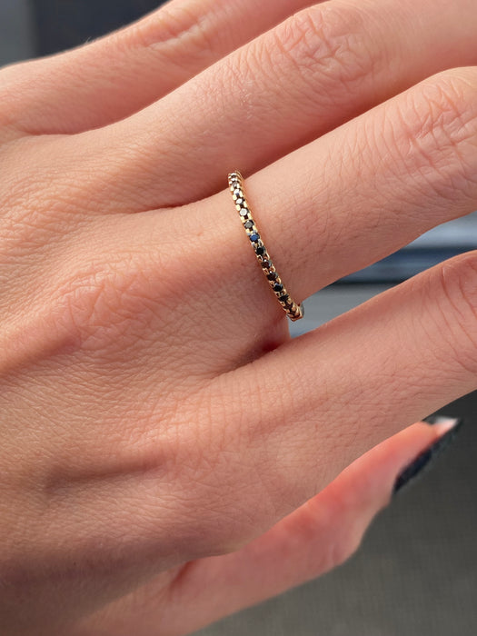 10k black diamond stacker ring size 7