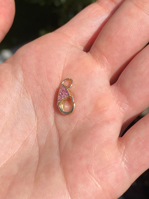 14K Gold Gemstone & Diamond Clasps