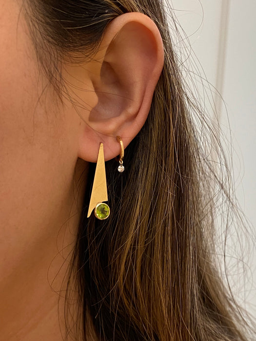 14k peridot and amethyst earrings