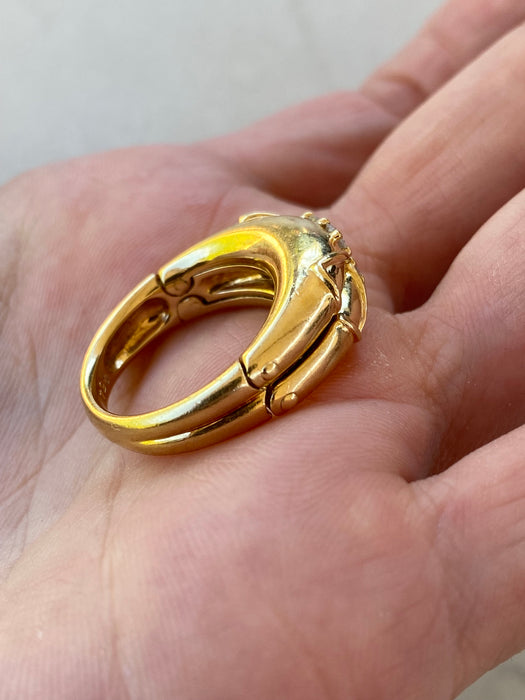 Vintage 18K Gold Convertible Diamond Ring – Hidden Diamond Reveal