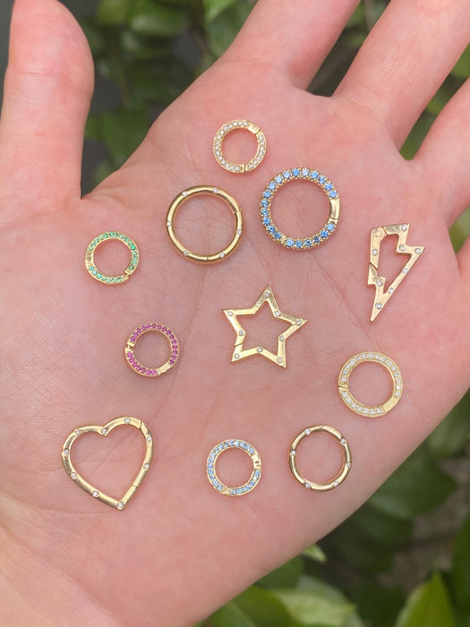 14k solid charm connector