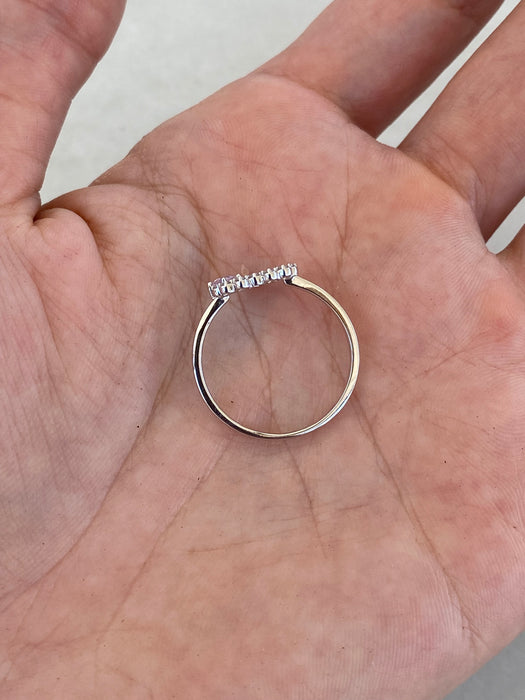 14K White Gold Diamond Heart Ring