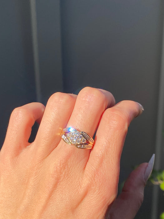 18k 1.25 tcw diamond ring size 6.25