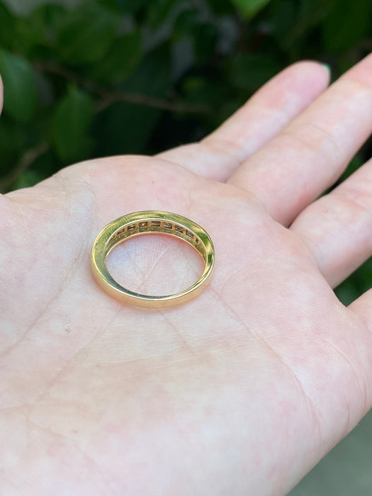 18k channel set diamond ring size 6.75