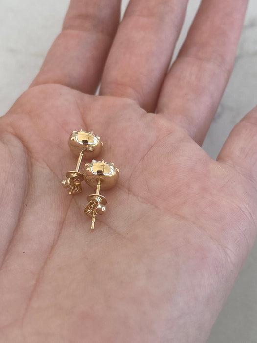 14K Gold 2.00 CTW Lab Diamond Bezel Stud Earrings