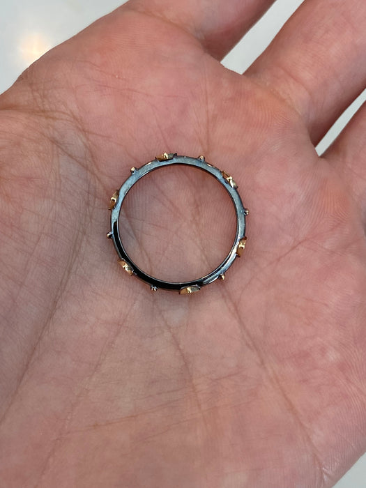 14K Black Rhodium Diamond Eternity Ring – Size 7