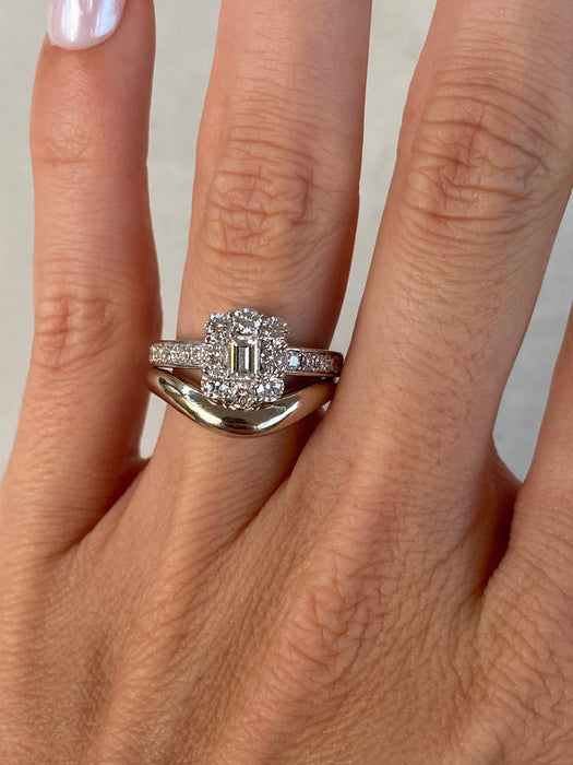 Vintage Platinum 900 1.01 TCW Diamond Ring