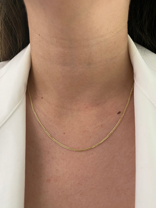 14k double curb necklace 18”