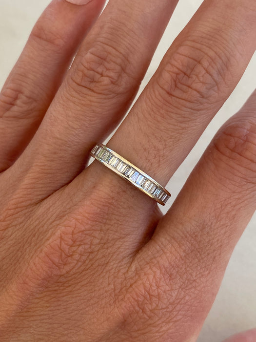 Vintage 14K White Gold Diamond Baguette Ring – 0.50 TCW