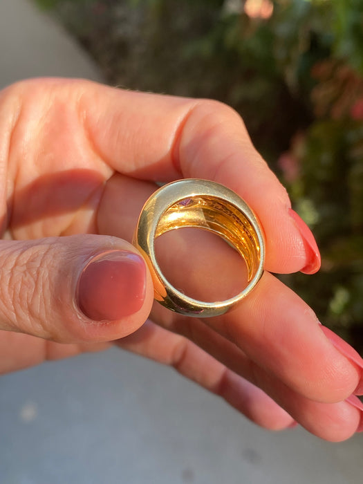 18k amethyst diamond ring by kabana size 6.75