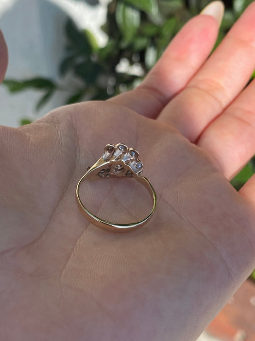 14k blue sapphire diamond ring size 8