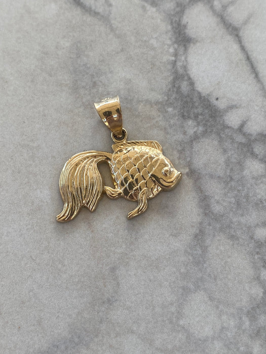 14K Gold Goldfish Charm