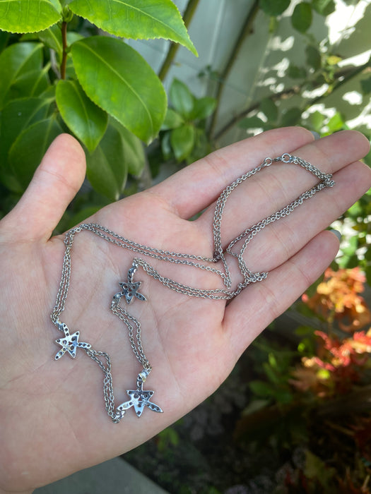 18k white gold 1 carat diamond necklace 16.25”