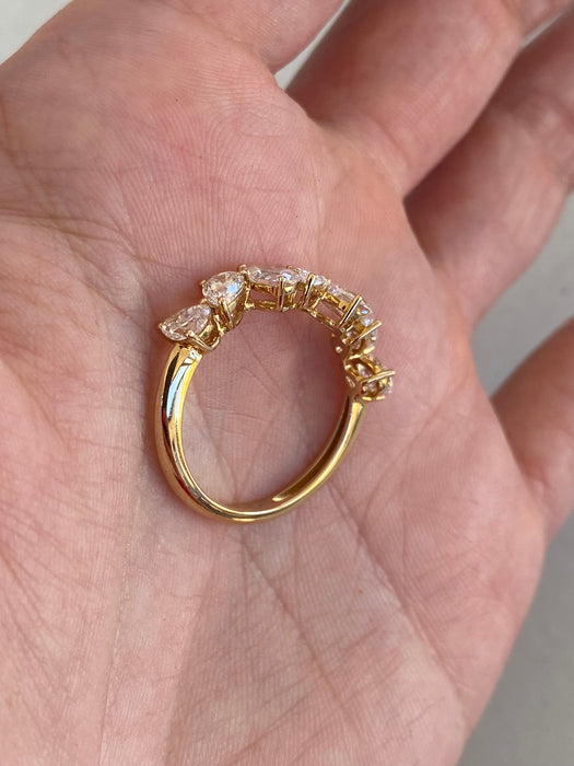 14K Gold 1.70 Carat Pear Lab Diamond Ring