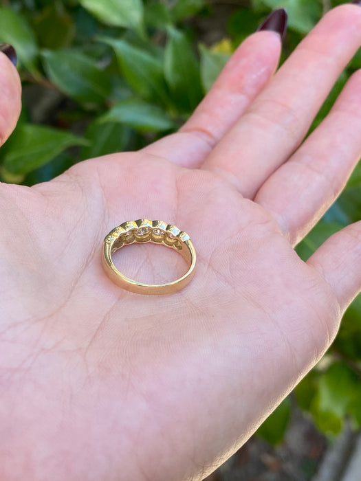 18k 1 carat bezel set diamond ring size 6