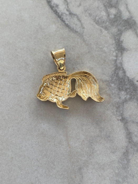 14K Gold Goldfish Charm