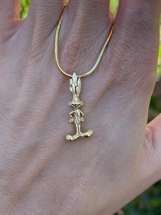 Vintage 14K Gold Bugs Bunny Charm Pendant