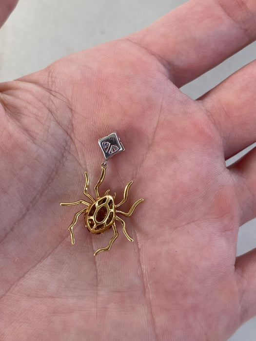 Vintage 18K Two-Tone Spider Charm