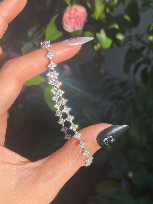 Platinum 850 3 carat diamond tennis bracelet