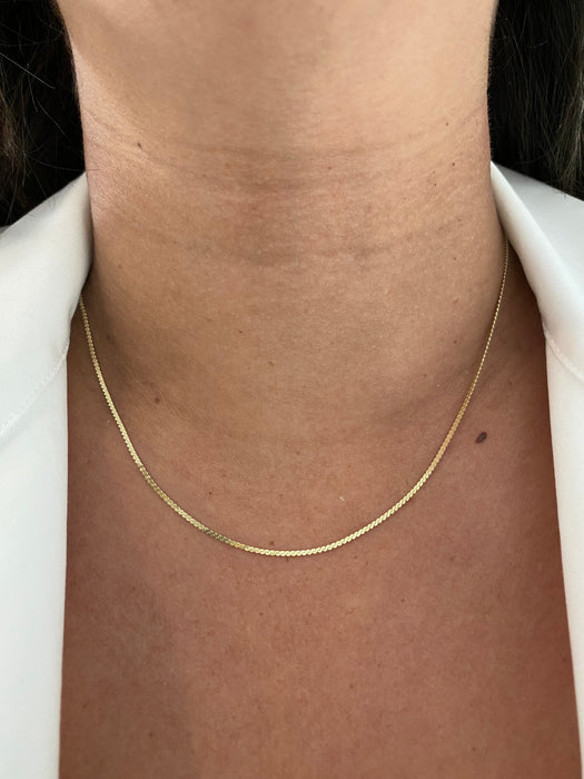 14k 16” serpentine chain necklace