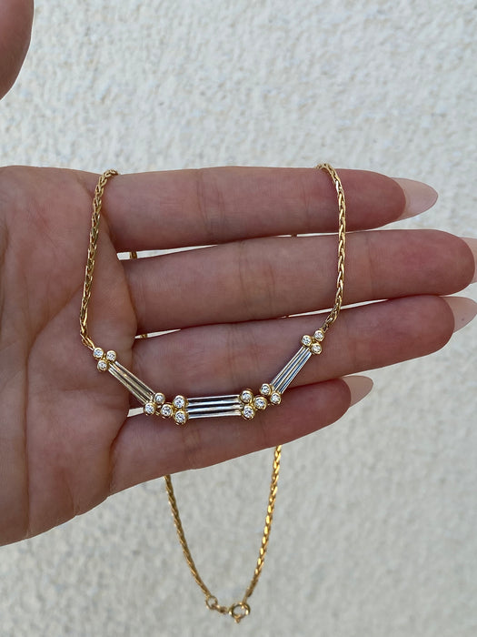 18k platinum diamond necklace 16.5”