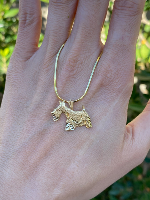 Vintage 14K Gold Michael Anthony Dog Charm Pendant