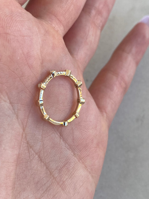 14K Gold Natural Diamond Pinky Ring