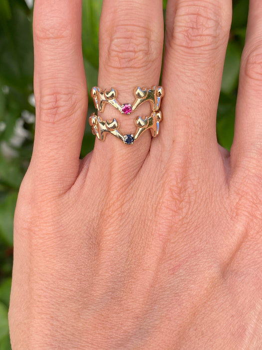 Custom preorder 14k dancing kitty cat ring