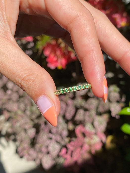 14k green garnet ring size 6.5