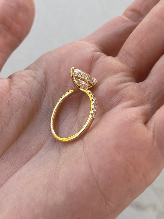 14K 2.02ct Pear Lab Diamond Ring