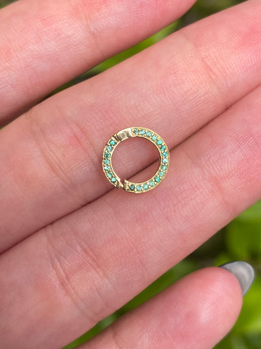 14k solid charm connector