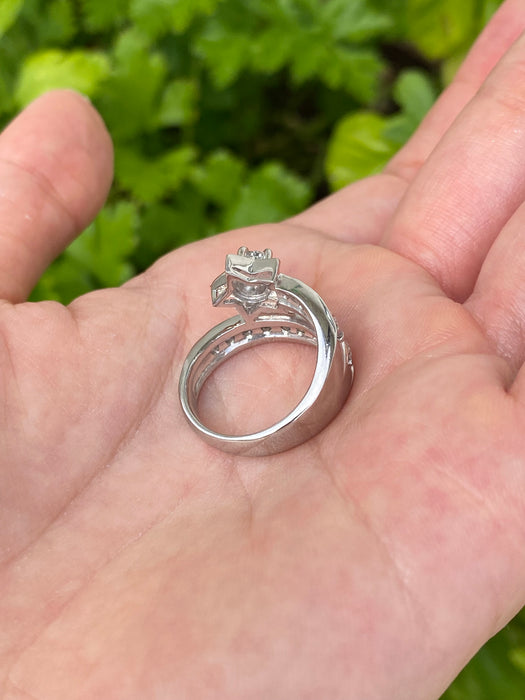 Vintage Platinum 900 Shooting Star Diamond Ring