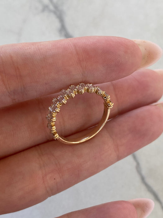 14K Gold 1.06 TCW Offset Baguette Lab Diamond Ring - IGI