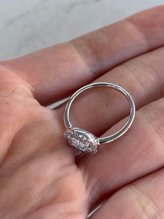 14K White Gold Lab Diamond Halo Ring