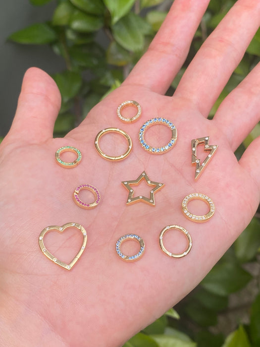 14k solid charm connector