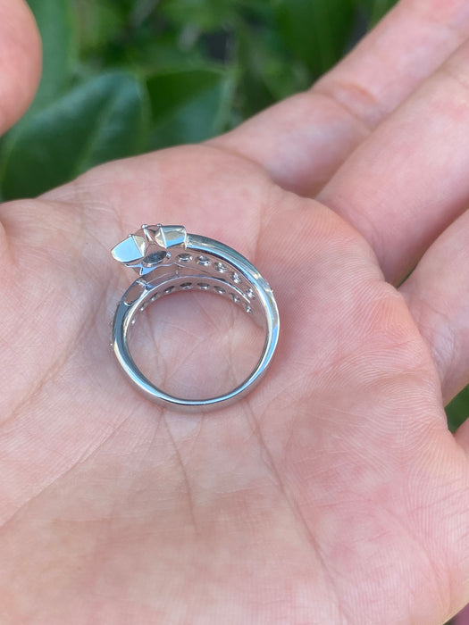 Platinum diamond star ring size 5