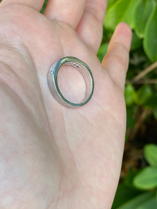 Platinum diamond invisible set ring size 7