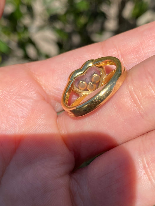 Vintage 18k Chopard Happy Diamonds Heart Ring
