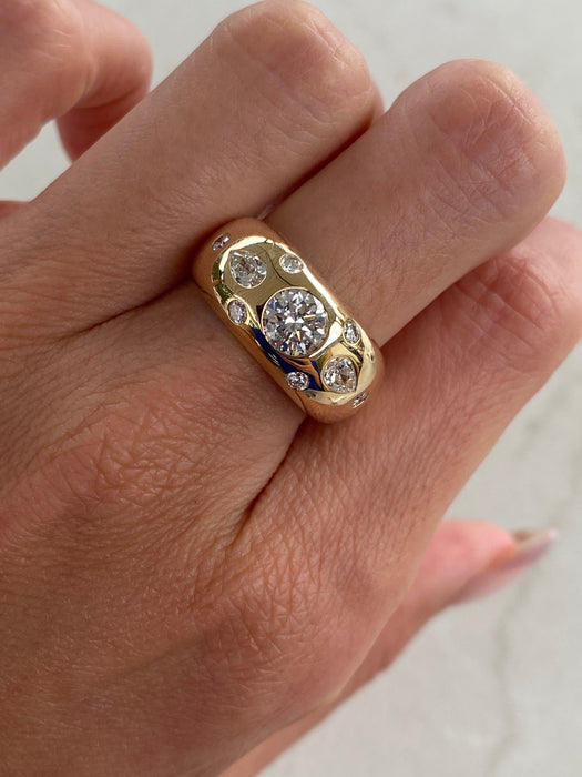 14K Gold 1.4 TCW Lab Diamond Ring Size 7