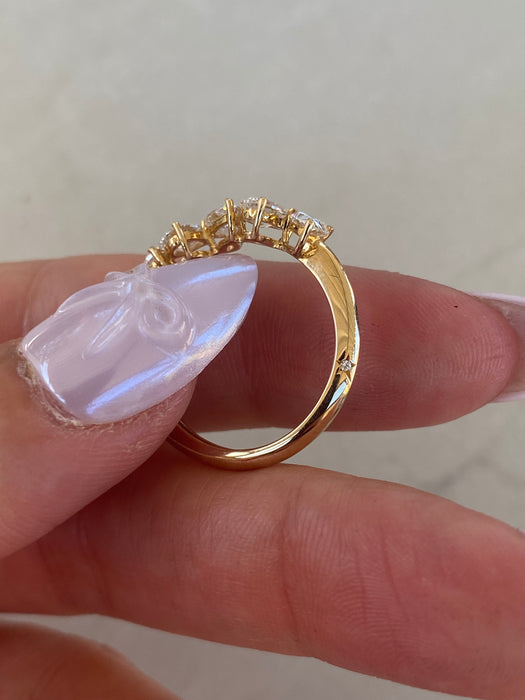 14K Gold 1.70 Carat Pear Lab Diamond Ring