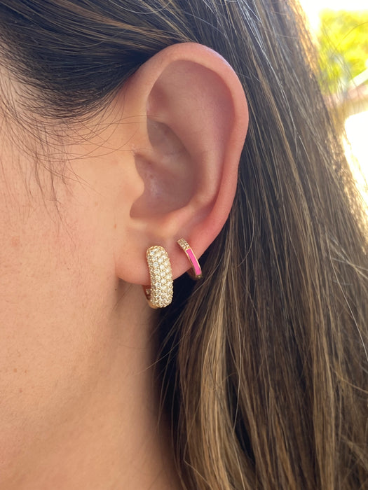 14K Gold Natural Diamond Hoop Earrings – 1.20 TCW
