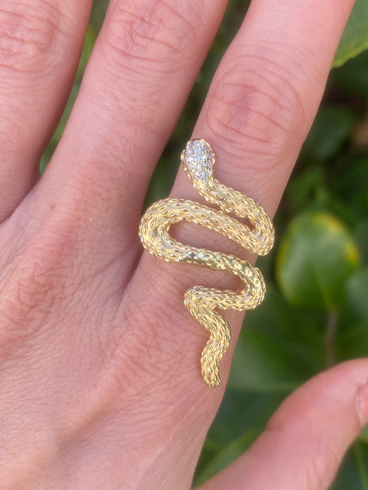 18k diamond snake ring size 7.5