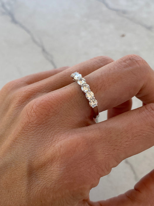 14K 1 TCW White Gold Lab Diamond Ring