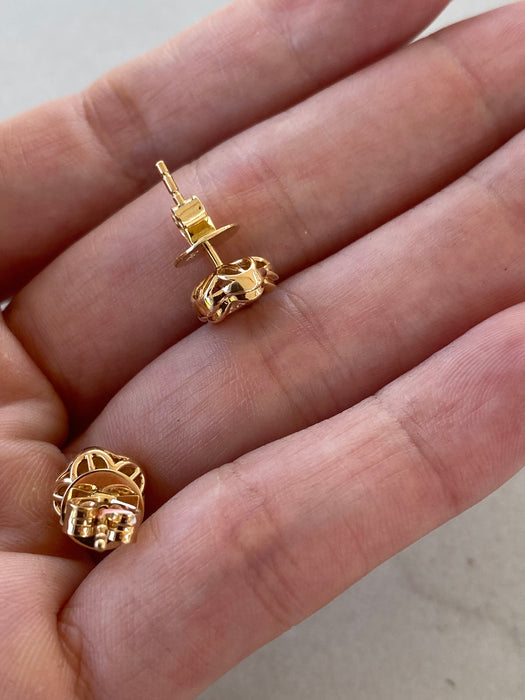 14K 1 TCW Lab Diamond Flower Stud Earrings
