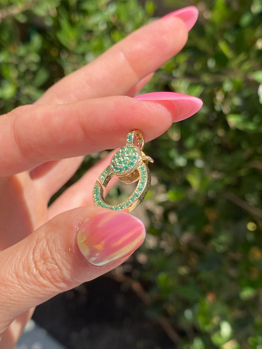 14K Gold Gemstone & Diamond Clasps