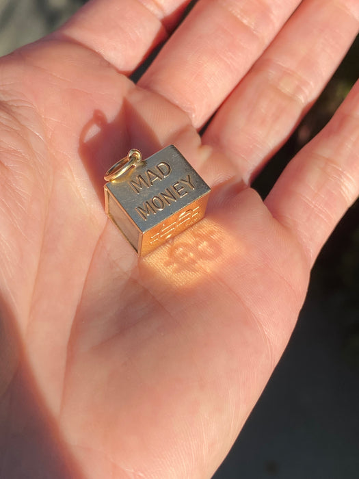 14k mad money dollar charm