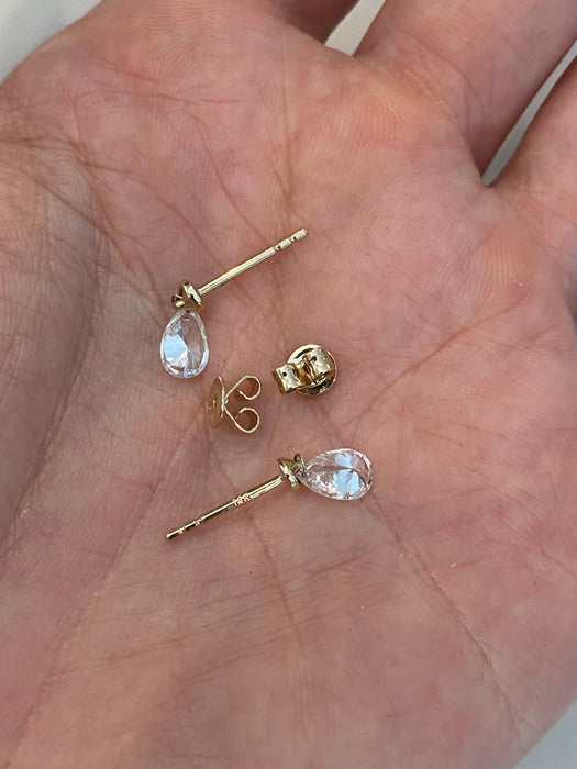 14K Gold Floating Lab Diamond Earrings